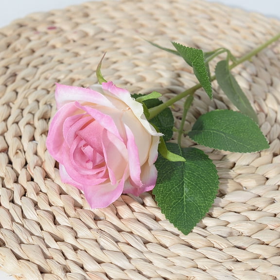 5 Pcs Red Roses Artificial Flowers, Fake Velvet Silk Roses in Bulk for Home Decor Indoor, Fake Roses Realistic Flowers with Stems for Wedding Centerpiece Party Decor