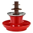 thumbnail image 2 of 3 Tier Chocolate Fountain Party Fountain, Stainless Steel Electric Chocolate Fondue Fountain Machine for Birthday Party Wedding，Red，1PC （220V）, 2 of 9