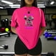 thumbnail image 3 of Playera Divertida Para Gimnasio Hoy Toca C*** Playera Para hacer Ejercicio Color Fucsia Talla Chica Marca Emil SaEs, 3 of 4