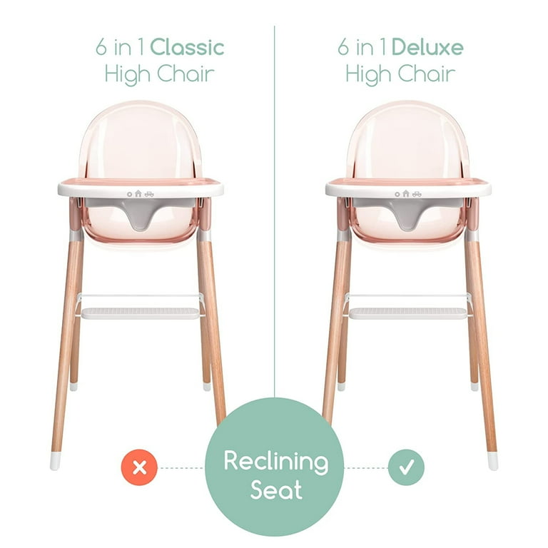 Children of Design 6-in-1 Deluxe High Chair for Babies and