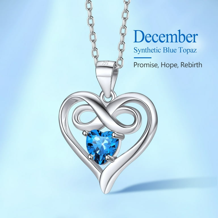Silvora S925 Sterling Silver Necklace for Women Heart Infinity