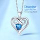 thumbnail image 5 of Collar de plata de ley S925 Silvora para mujer Collares con piedra natal del infinito Corazón Cumpleaños Navidad Aniversario San Valentín Joyas Regalos, 5 of 8