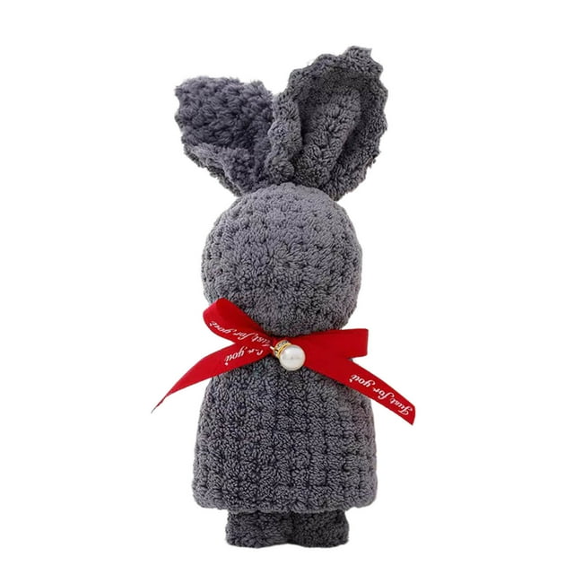 Xihbxyly Toalla de Conejito, Algodón Suave, Adorable Diseño de Conejito, Alta Absorción de Agua, Ideal para El Baño o para Jugar, Interacción Entre Padres E Hijos, Fácil de Limpiar, Tamaño 30 X 30 Cm