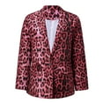thumbnail image 4 of Women‘s Printing Button Lapel Slim Cardigan Temperament Suit Coat, 4 of 9