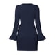 thumbnail image 4 of Vestido, Transpirable Manga Larga Dobladillo Irregular Cómodo Vestido De Mujer Cuello Redondo Para Trabajar Para Citas ANGGREK  Otros, 4 of 8
