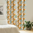 thumbnail image 3 of Ambesonne Orange Window Curtains, Spring Season Daisies, Each 28" W x 63" L, Pale Blue Orange, 3 of 5
