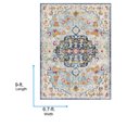thumbnail image 4 of Livabliss Area Rugs for Living Room, 7x9 Floransa Traditional Light Blue Rug, Bedroom Dining Room Home Decor Stain Resistant Carpet (6'7" x 9'), 4 of 8