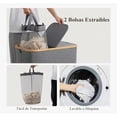 thumbnail image 2 of Cesto De Ropa Sucia Con 2 Bolsas Plegable Canasta, 2 of 4
