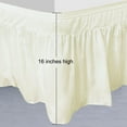 thumbnail image 3 of PiccoCasa 1Pcs Polyester Brushed Bed Skirt Elastic Dust Ruffles 16 Inch Drop Full Beige, 3 of 8