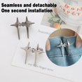 thumbnail image 3 of Jeans Tighten Waist Button Adjustable Star Waist Clip Metal Pin for Skirt Pants. M2U0, 3 of 9