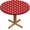 Christmas Snowflake, variant on 4th of July Round Fitted Tablecloth with Elastic Red White and Blue Star Strips Independence Day Tablecloths American Flag Table Cover for Kitchen Dinner Memorial Day Party Fits Tables up to 36"- 44"