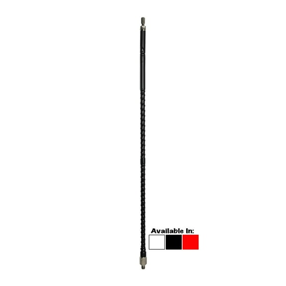 PROCOMM - BTF3-W WHITE 3.25' TALL TOP LOAD 1/4 WAVE HEAVY DUTY TUNEABLE TIP FIBERGLASS CB ANTENNA