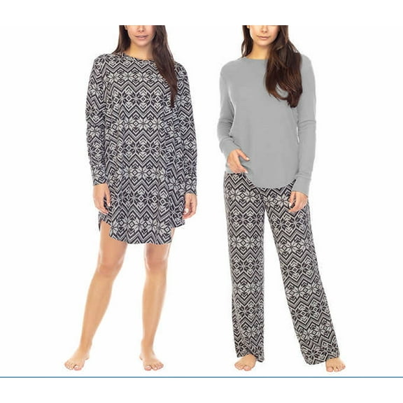 Honeydew Ladies’ 3-piece Lounge Pajama Set (Grey, Small)