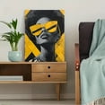 thumbnail image 5 of Yellow Sunglasses Woman Canvas Wall Art，Suitable for Living Room Bedroom Office Apartment Dorm and More., 5 of 8