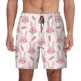 thumbnail image 2 of Picia Rabbit Is And Carrots pattern Mens Swim Trunks with Compression Liner Stretch Beach Shorts Quick Dry with Zipper Pockets No-Chafing Board Shorts-Medium, 2 of 9
