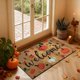thumbnail image 5 of Felpudos de poliéster para fiestas, decoraciones navideñas, felpudo de otoño con hojas de arce y calabaza, para Halloween, Acción de Gracias, para baño, cocina, porche, tiras largas, para entrada, Hal, 5 of 6