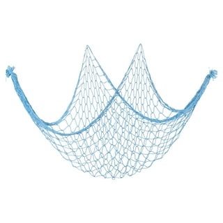 Decorative Fish Net With Anchor and Shells Blue Nautical Party Ahoy -   Canada