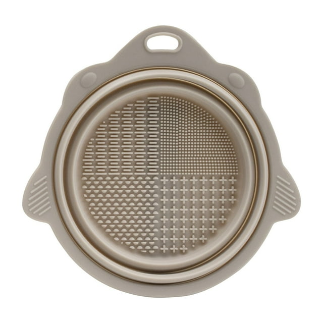 WIFKLSIIPG Makeup Brush Cleaning Mat Foldable Environmental Silicone Cleaning Bowl Brush Cleaning Pad Easy Clean Girl Makeup Brush Cleaner Washing Tools