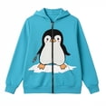 thumbnail image 3 of WOYY Infant Boys Zip Up Hoodie Casual Cute Penguin Print Hooded Sweatshirt, Sizes 18-24 Months, 3 of 3