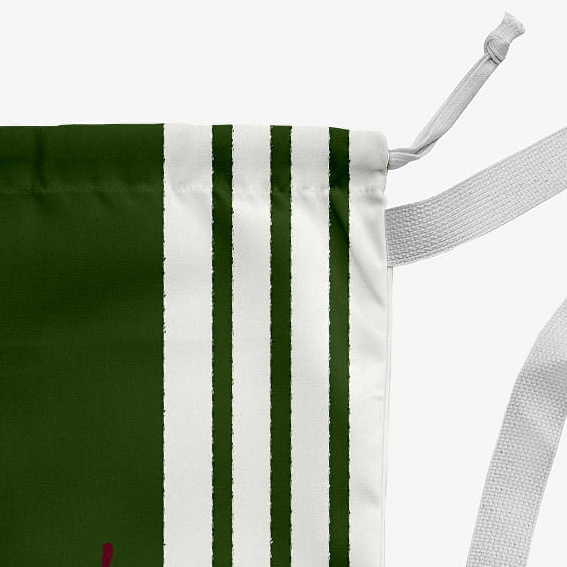 Simply Daisy Jingle on a Stripe 28 x 36 in Dark Green Laundry Bag