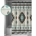 thumbnail image 3 of Small Stall Shower Curtain 36x78 Inch Narrow Half Size Southwest Ethnic Bath Curtains Bathroom Decor Boho Aztec Tribal Abstract Aesthetic Waterproof Fabric Shower Curtain Set with Hooks 36 Inch, 3 of 6