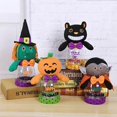 thumbnail image 2 of CHAO Tarro de caramelos con forma de cabeza de calabaza, transparente, compacto, para dormitorio, gato negro, 2 of 5