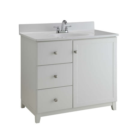 Design House 547141 Shorewood Unassembled 1-Door 2-Drawer Vanity without Top, 30 in. W, White