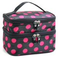 thumbnail image 1 of HKYH Large Makeup Bag Box Cosmetic Toiletry Organiser Storage Case Travel Black Rose, 1 of 2