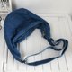 thumbnail image 3 of Bolso de bola de masa informal unisex, bolso diario de mezclilla de gran capacidad para pareja (azul oscuro), 3 of 8