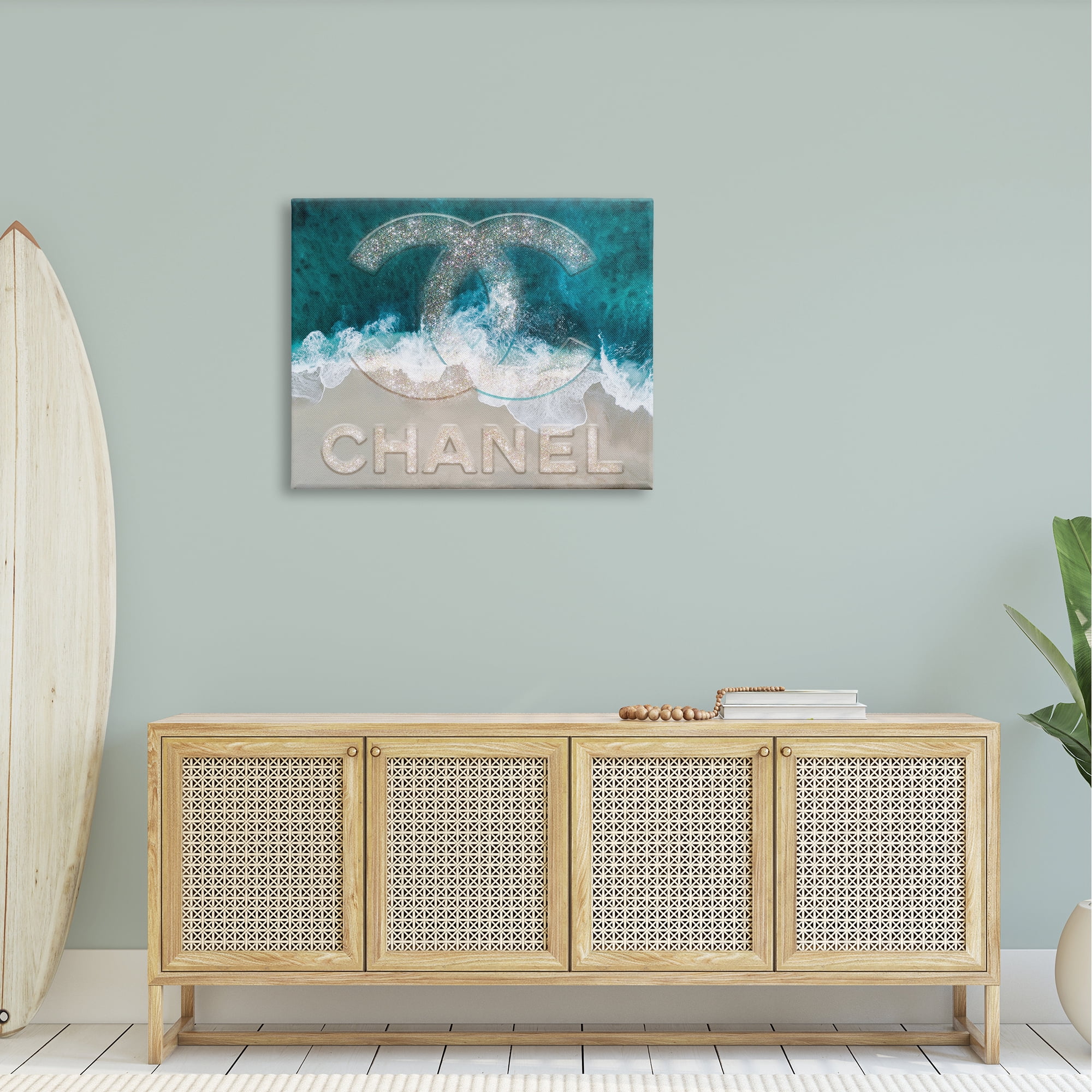 Stupell Industries Beach Waves Crashing Shoreline Glam Fashion Detail Graphic Art Gallery Wrapped Canvas Print Wall Art, Design by Ziwei Li