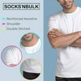 thumbnail image 3 of SOCKS'NBULK Mens Cotton Crew Neck Short Sleeve T-Shirts Mix Colors Bulk Pack, 3 of 6