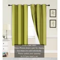 thumbnail image 3 of Gorgeous Home Linen 1-Piece Thermal Lined Blackout Window Curtain Silver Grommets (Green Lime, 63" Length ) K34, 3 of 5