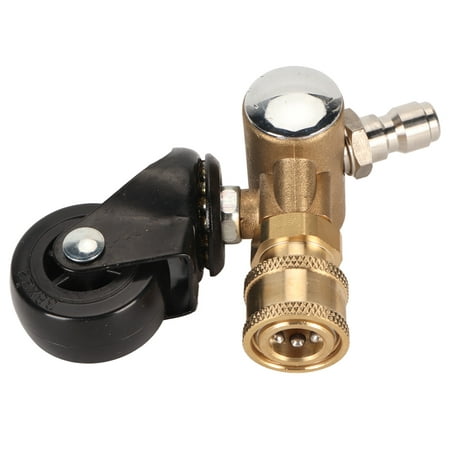 Undercarriage Cleaner Wheel Pressure Washer Cleaner Adapter Undercarriage Cleaner Wheel With 1/4in Quick Connector Brass Pressure Washer Adapter Joint Wheel Attachment For