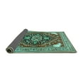 thumbnail image 2 of Ahgly Company Indoor Square Persian Turquoise Blue Traditional Area Rugs, 5' Square, 2 of 4