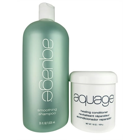 Aquage Smoothing Shamp. 35 oz and Healing Cond. 16 oz DUO with Sea Botanicals
