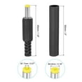 thumbnail image 2 of Conector macho DC Uxcell 4.8x1.7mm, paquete de 4, con conector de barril DC para bricolaje y tubo termorretráctil, amarillo, 2 of 7