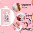 thumbnail image 4 of Fofosbeauty 120 Pcs Children Press on Nails Kits Kids Girls False Nails, Short Artificial Fake Nails Cute Pre Glue Full Cover Tip Kit for Children Little Girls#1, 4 of 7
