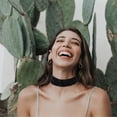 thumbnail image 4 of OULII 2Pcs Choker Chain Necklace for Women Black Sequin Round Design, 4 of 8