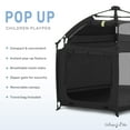 thumbnail image 6 of Dream On Me Pop Up Children Playpen, Easy Set-Up- Indoor Play House and Outdoor Play Tent with Canopy Cover, Black, 6 of 8