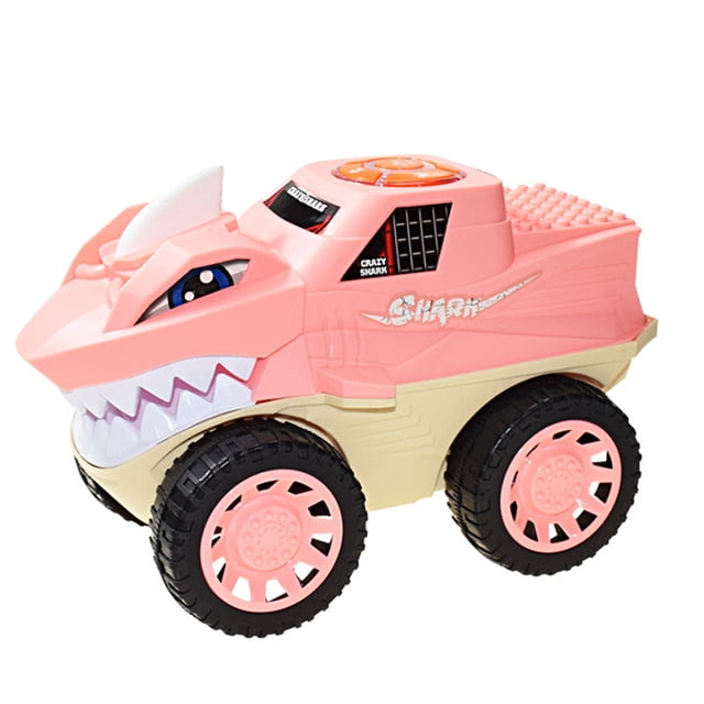 Shark Vehicle Monster Truck Boca Mordida Automática Alimentado Por Batería Shark Car Con Luces Sonidos Regalo Para Niños Niñas Sweethay FN007395-02