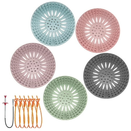 

Hair Catcher Set of 6 for Bathroom and Kitchen Sinks Durable Material