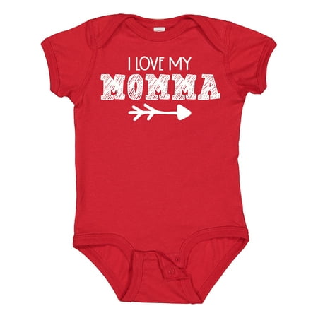 

Inktastic I Love My Momma with Arrow Boys or Girls Baby Bodysuit