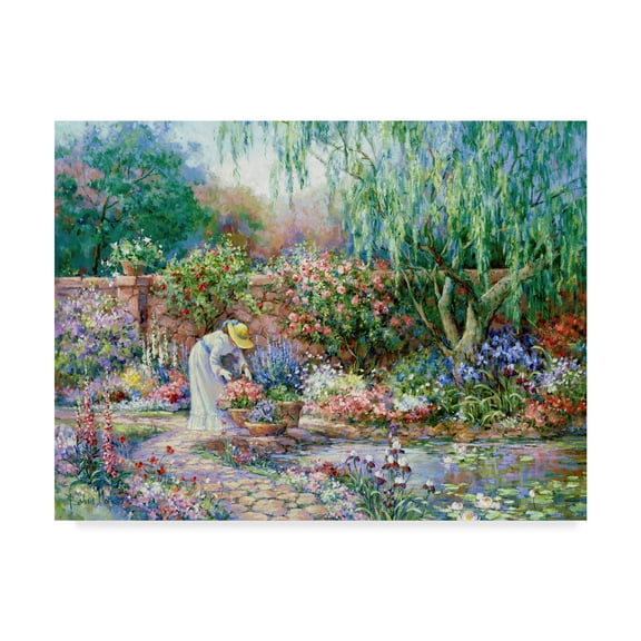 Trademark Fine Art 'Her Garden' Canvas Art by Barbara Mock
