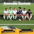 thumbnail image 5 of 6 Seat Portable Folding Team Bench with Canopy, Outdoor Sports Sun Shade Bench with Cooler & Cup Holders for Soccer, Football, Basketball & Camp Events (Black), 5 of 7