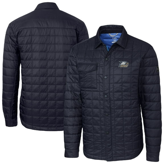 Men's-Cutter & Buck  Navy Georgia Southern Eagles Ranier Eco Insulated PrimaLoft Full-Snap Shacket