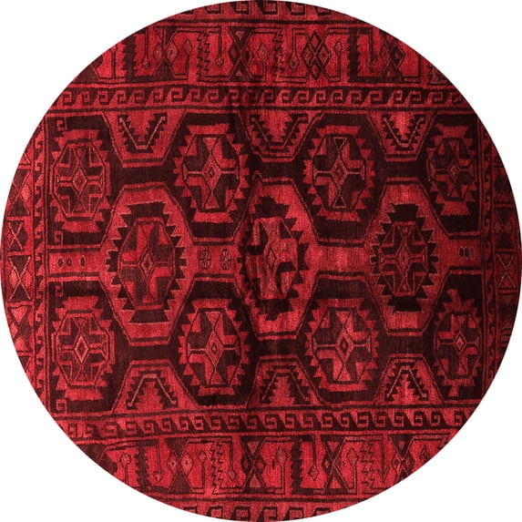 Ahgly Company Indoor Round Persian Red Traditional Area Rugs, 6' Round