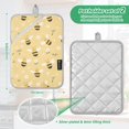thumbnail image 6 of Yayeee Pot Holders Kitchen Heat Resistant with Pockets 7"x9.8" Cotton Oven Cooking Hot Pads, Cute Bee Pattern, 6 of 7