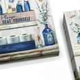 thumbnail image 6 of Bathroom Canvas Wall Art Rustic Bathroom Sign Decor Please Seat Yourself Canvas Prints Paintings Navy Blue Bathroom Pictures Modern Home Artwork Decor For Bathroom Framed Ready To Hang 12x16 Inch, 6 of 6