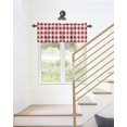thumbnail image 6 of Farmhouse Valances Curtain for Kitchen Cafe, Modern Red White Buffalo Plaid Window Valance Short Curtains 54"x 18" Rod Pocket Windows Treatment Drape for Living Room Bedroom Pastoral Checker, 6 of 6