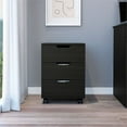 thumbnail image 2 of RST Brands Lindon MDF 3-Drawer Filing Cabinet in Black Veneer, 2 of 6